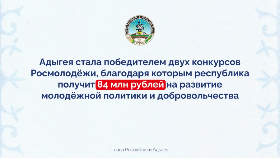 Адыгея победила в двух конкурсах Росмолодёжи